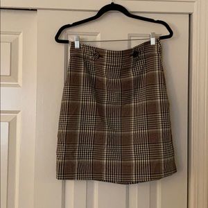 Ann Taylor Plaid A-Line Skirt